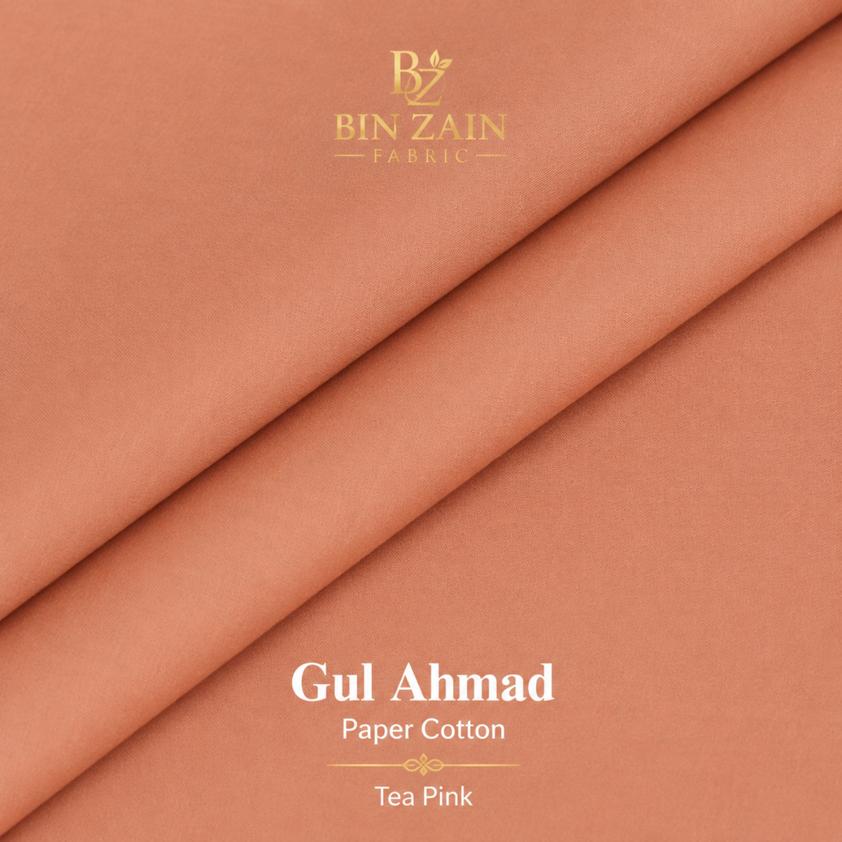 Premium Paper Cotton Tea Pink Men's Unstitched Fabric - BIN ZAIN FABRIC