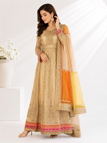 Wali Fashion Lavender Embroidered 3-Piece Suit