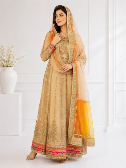 Wali Fashion Lavender Embroidered 3-Piece Suit