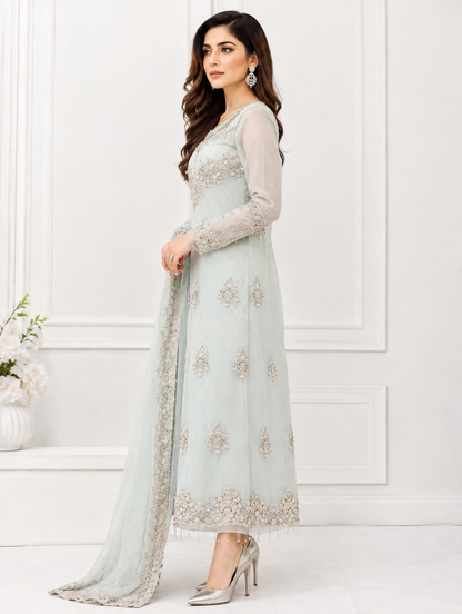 Maria B Lavender Embroidered 3-Piece Suit