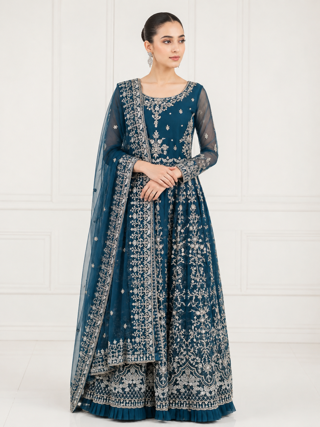 Maria B Lavender Embroidered 3-Piece Suit