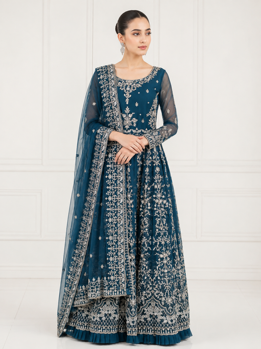 Maria B Lavender Embroidered 3-Piece Suit