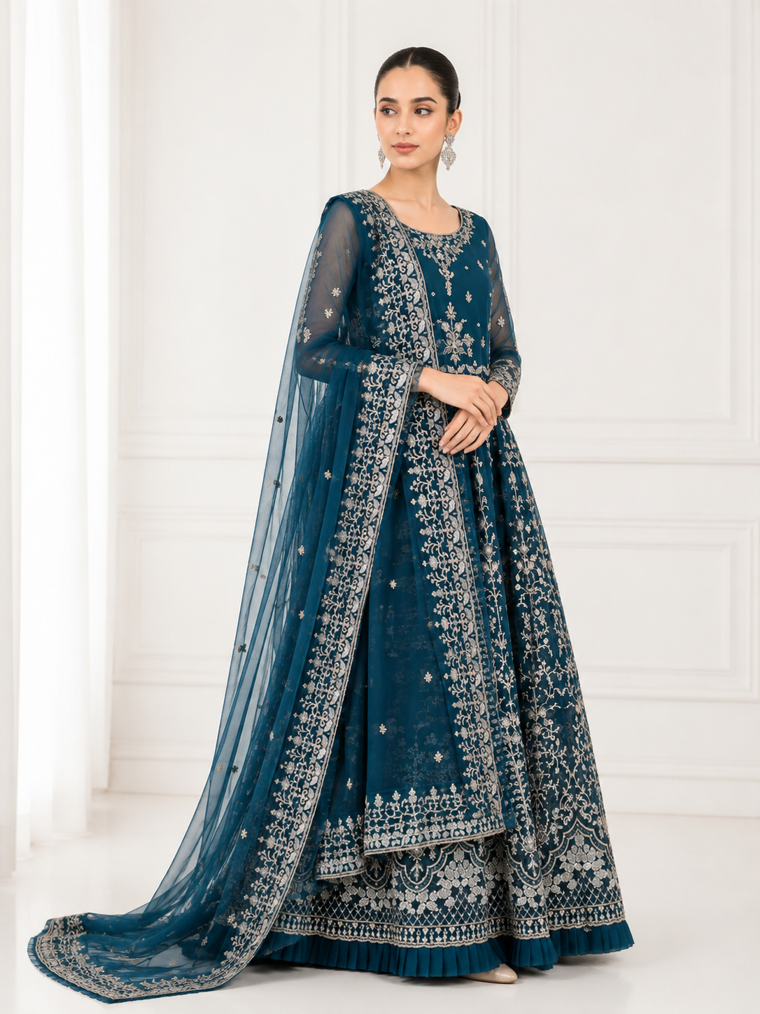 Maria B Lavender Embroidered 3-Piece Suit