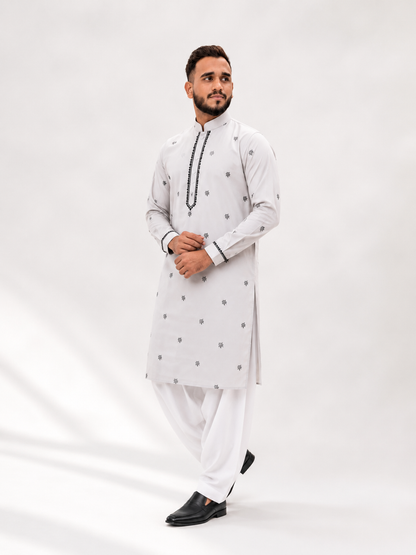 BIN ZAIN Signature Cotton  White Kurta