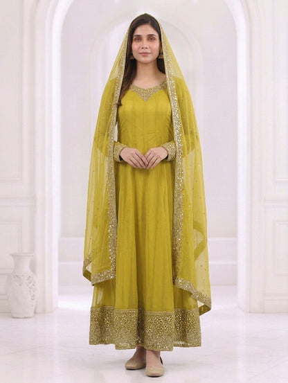 Zahra Rubab Lavender Embroidered 3-Piece Suit