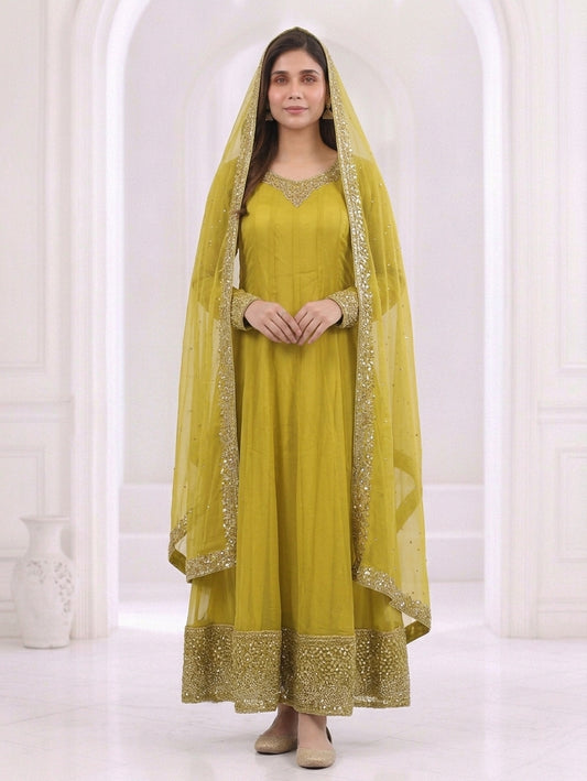 Zahra Rubab Lavender Embroidered 3-Piece Suit